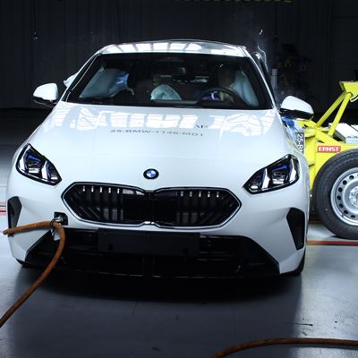 BMW 2 Series Gran Coup Side Mobile Barrier test 2025