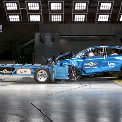 Alpine A390 Mobile Progressive Deformable Barrier test 2025