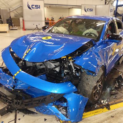 Alpine A390 Mobile Progressive Deformable Barrier test 2025 after crash