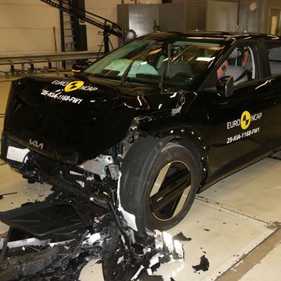 Kia EV4 Full Width Rigid Barrier test 2025 after crash