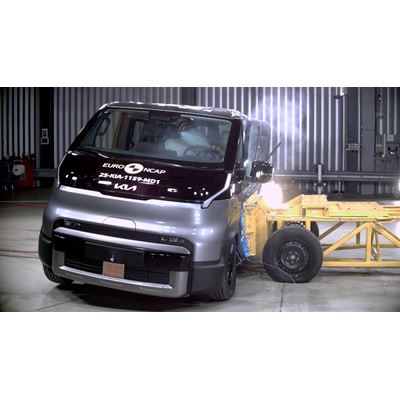 Kia PV5 Passenger Side Mobile Barrier test 2025