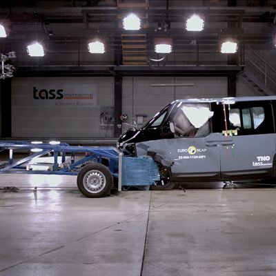 Kia PV5 Passenger Mobile Progressive Deformable Barrier test 2025