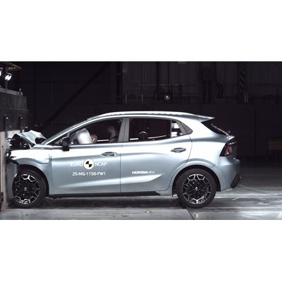 MG MG4 EV Urban Full Width Rigid Barrier test 2025