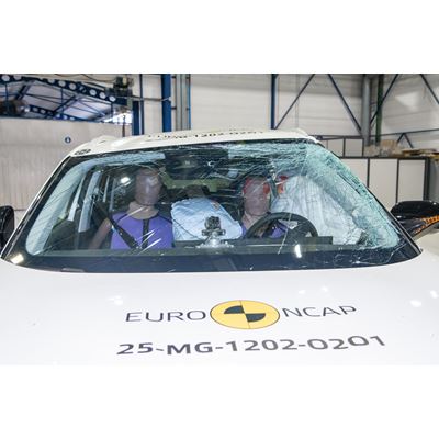 MG HS Plug in Hybrid Far Side impact test 2024 after crash