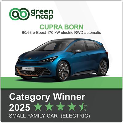 CUPRA Born Green NCAP Category Winner 2025 Small Family Car Electric