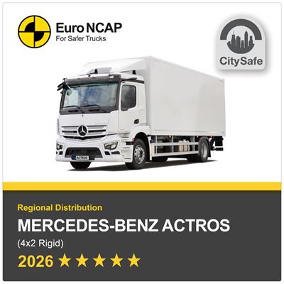 Mercedes Benz Actros Euro NCAP Truck Safety Results 2026