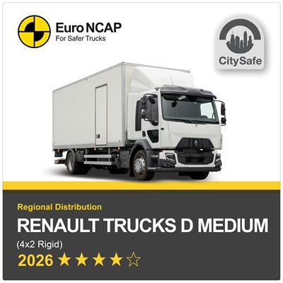 Renault Trucks D Medium Euro NCAP Truck Safety Results 2026