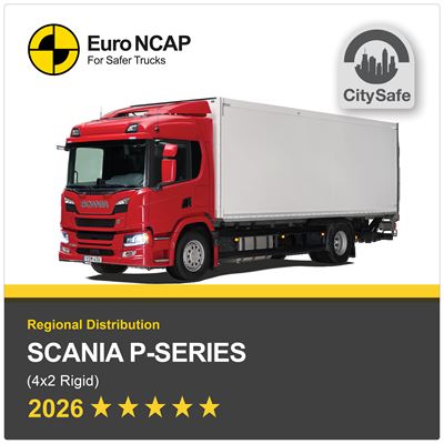Scania P series Euro NCAP Truck Safety Results 2026