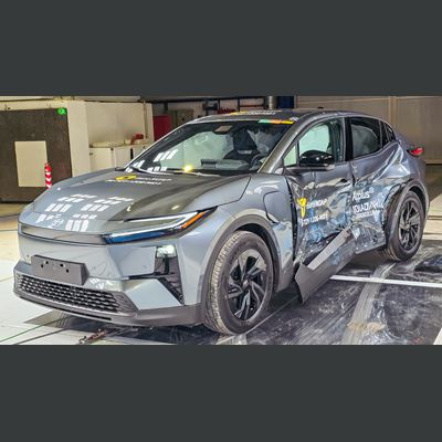 Toyota C HR Side Mobile Barrier test 2025 after crash