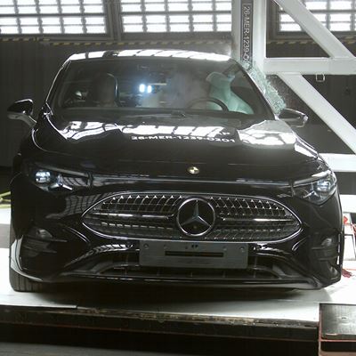 Mercedes Benz CLA hybrid Side Pole test 2025