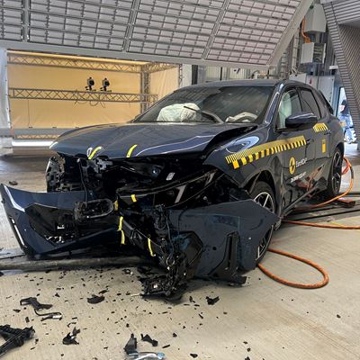 BMW iX3 MPDB test 2026 after crash