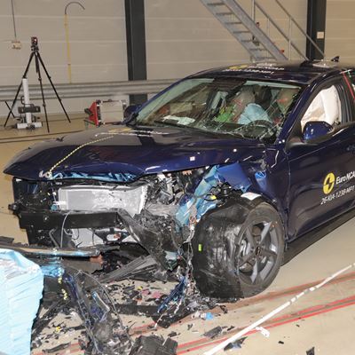 Kia K4 MPDB test 2025 after crash