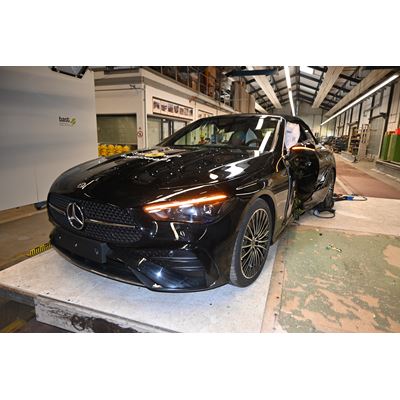 Mercedes Benz CLE Cabrio PO test 2025 after crash