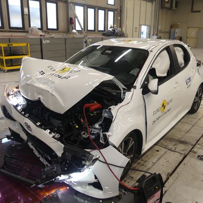 Toyota Yaris FW test 2025 after crash