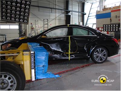 Mercedes-Benz CLA Class-Side crash test 2013 - after crash