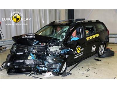 Dacia Logan MCV - Frontal crash test 2014 - after crash