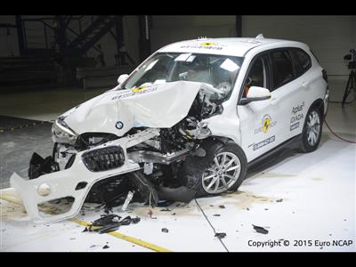BMW X1- Frontal Offset Impact test 2015 - after crash
