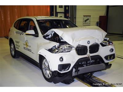BMW X1- Frontal Full Width test 2015 - after crash