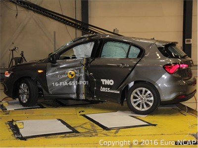 Fiat Tipo  - Pole crash test 2016 - after crash