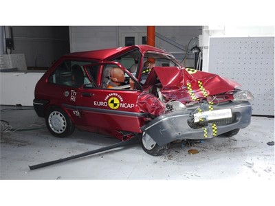 Rover 100 20th anniversary crash test - after crash