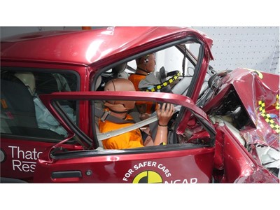 Rover 100 20th anniversary crash test - after crash