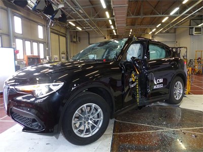 Alfa Romeo Stelvio  - Pole crash test 2017 - after crash