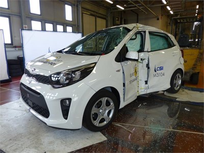 Kia Picanto - Pole crash test 2017 - after crash
