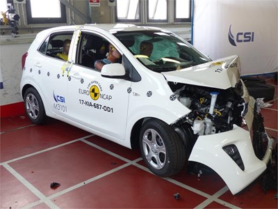 Kia Picanto - Frontal Offset Impact test 2017 - after crash