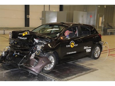 Kia Rio- Frontal Full Width test 2017 - after crash