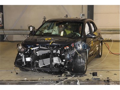 Kia Rio- Frontal Offset Impact test 2017 - after crash