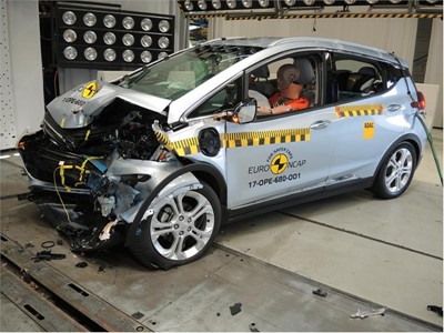 Opel/Vauxhall Ampera-e- Frontal Offset Impact test 2017 - after crash