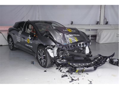 Jaguar I-PACE - Frontal Offset Impact test 2018 - after crash