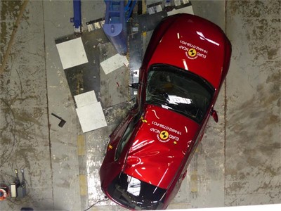 Mazda 3 - Pole crash test 2019 - after crash