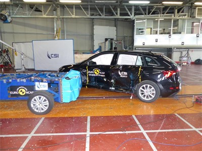 Skoda Scala - Side crash test 2019 - after crash