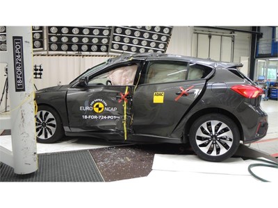 Ford Focus - Pole crash test 2018 - after crash