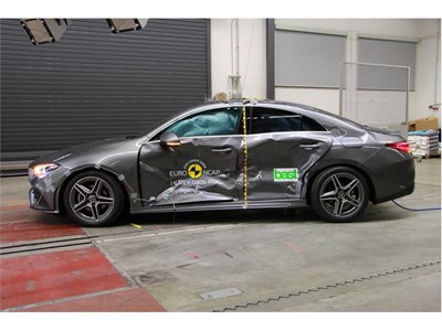 Mercedes-Benz CLA - Side crash test 2019 - after crash