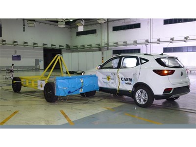 MG ZS EV - Side crash test 2019 - after crash