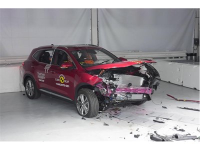 MG HS - Frontal Offset Impact test 2019 - after crash