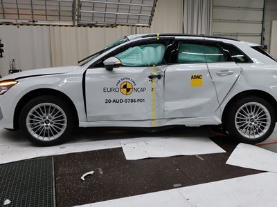 Audi A3 - Side Pole test 2020 - after crash