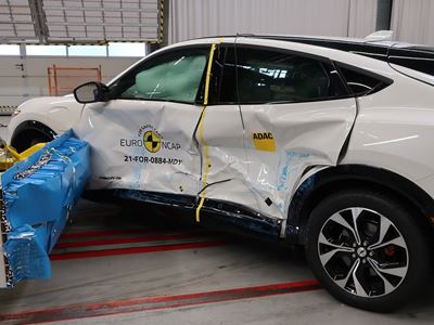 Ford Mustang Mach-E - Side Mobile Barrier test 2021 - after crash