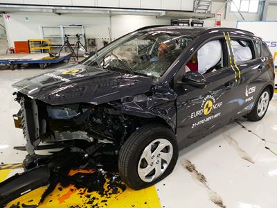 Hyundai BAYON - Mobile Progressive Deformable Barrier test 2021 - after crash
