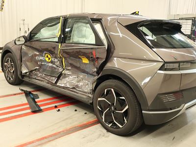Hyundai IONIQ 5 - Side Mobile Barrier test 2021 - after crash
