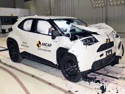 Toyota Yaris Cross - Full Width Rigid Barrier test 2021 - after crash