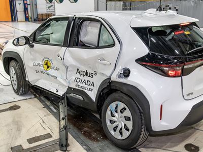 Toyota Yaris Cross - Side Mobile Barrier test 2021 - after crash