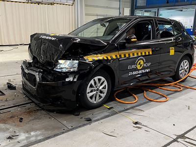 Škoda Fabia - Mobile Progressive Deformable Barrier test 2021 - after crash