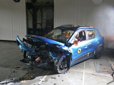 Dacia Spring - Mobile Progressive Deformable Barrier test 2021 - after crash