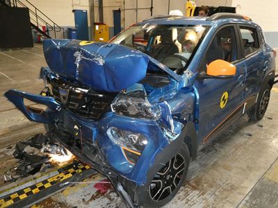 Dacia Spring - Full Width Rigid Barrier test 2021 - after crash
