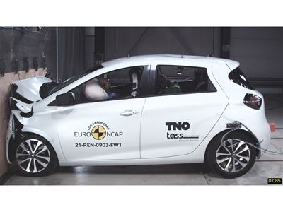 Renault ZOE - Full Width Rigid Barrier test 2021