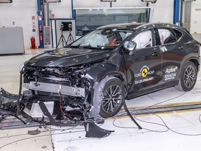 Lexus NX - Mobile Progressive Deformable Barrier test 2022 - after crash