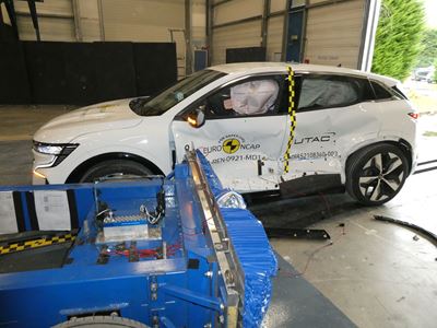 Renault Megane E-Tech - Side Mobile Barrier test 2022 - after crash